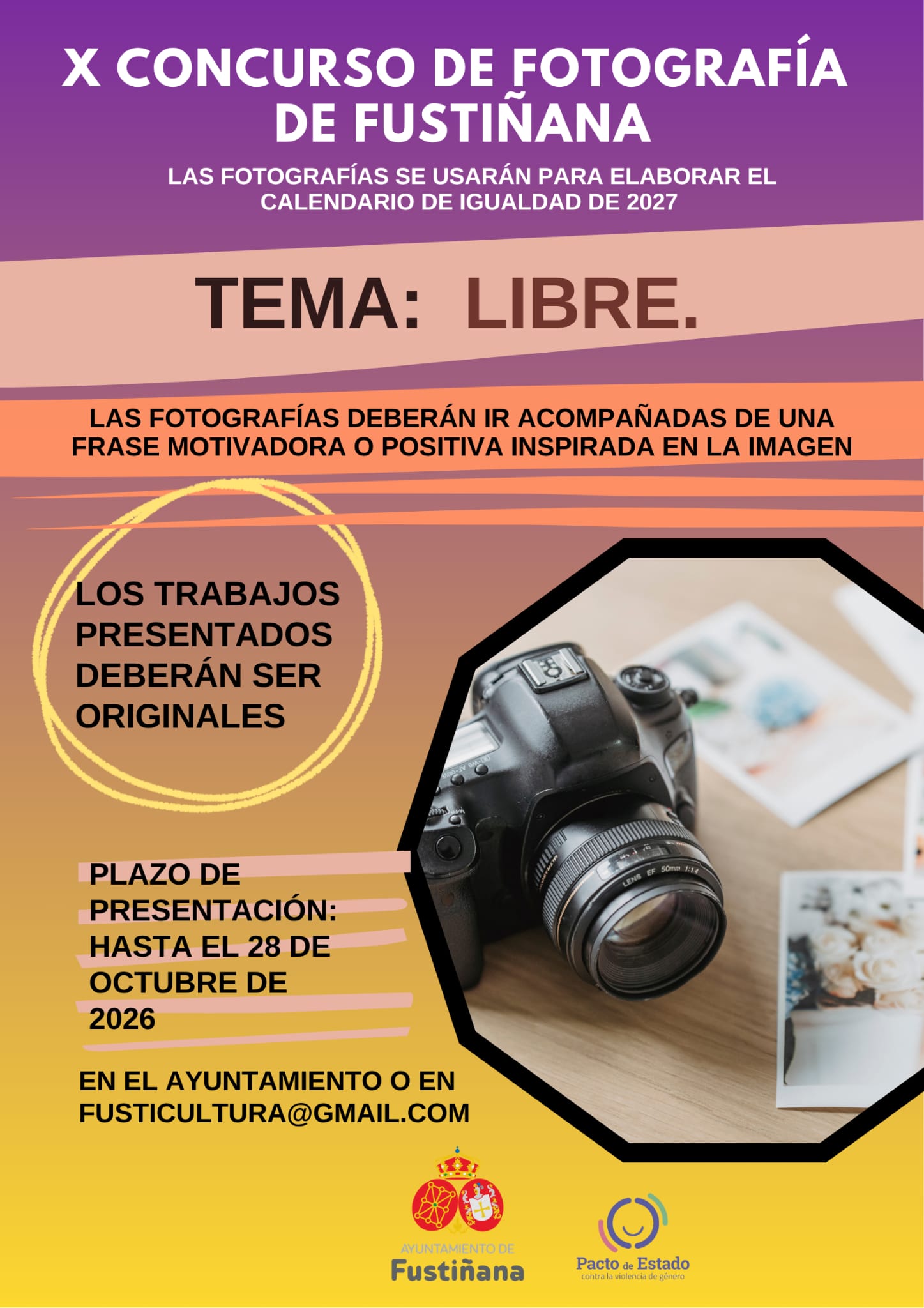 Bases del concurso de fotografía para el calendario 2027